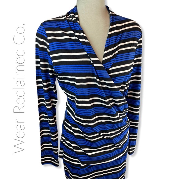 NWT - PRESS Blue Striped 2 Piece Skirt & Top Set - Picture 4 of 12